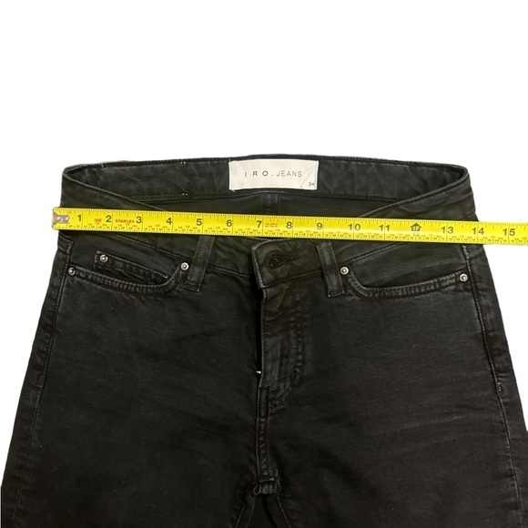 IRO EVASE Freddy Black Flare  Jeans Low Rise size 24 - Picture 5 of 11